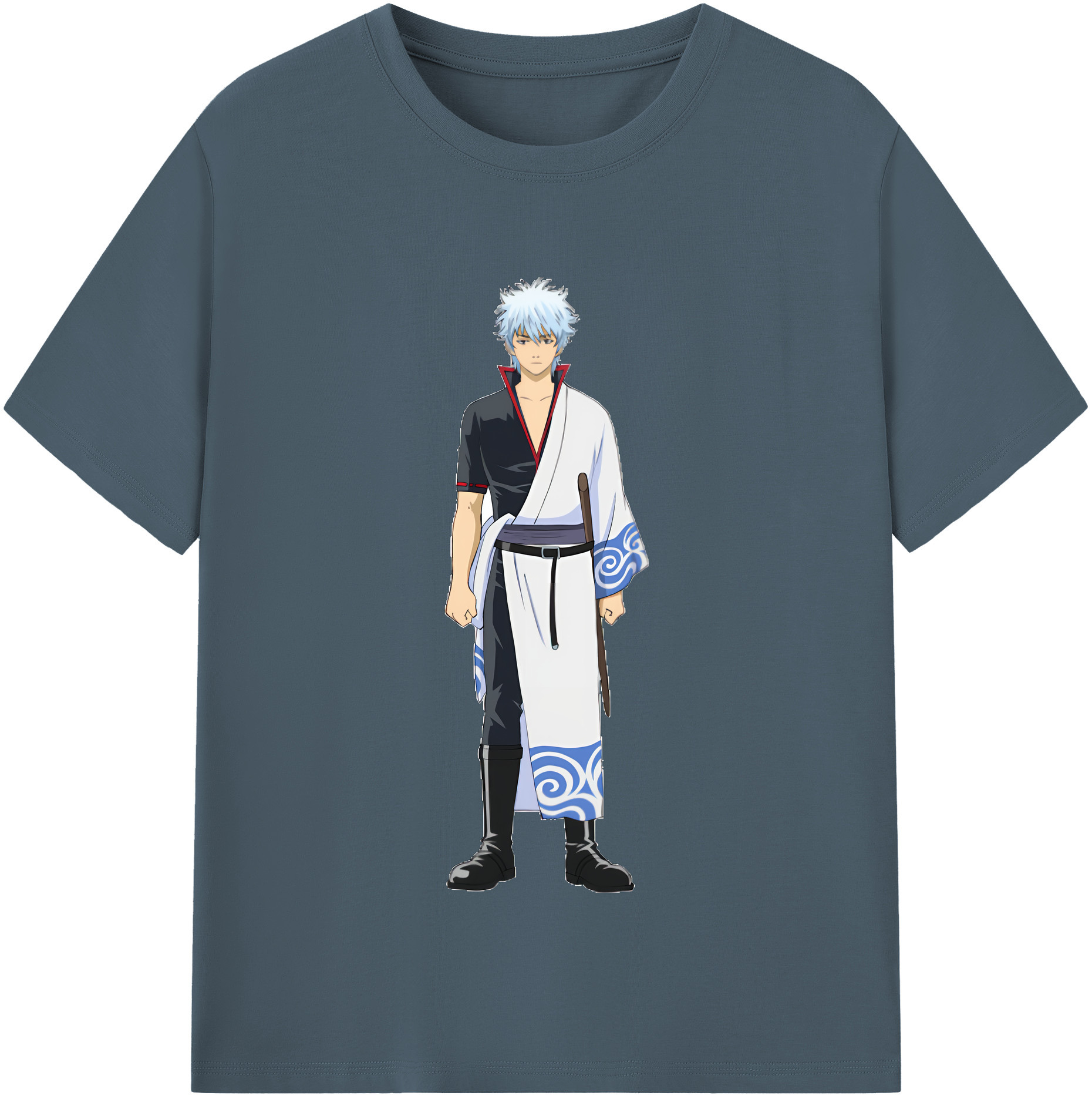 （画像用） ぎんたま 坂田銀時（さかたぎんとき） 神楽 志村新八（しむら しんぱち） GINTAMA Sakata Gintoki Kagura Shimura Shinpachi 綿100％半袖Tシャツ（フロントプリント）